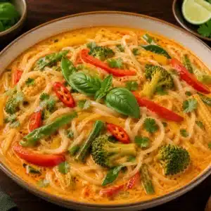 Rice noodles Thai Curry